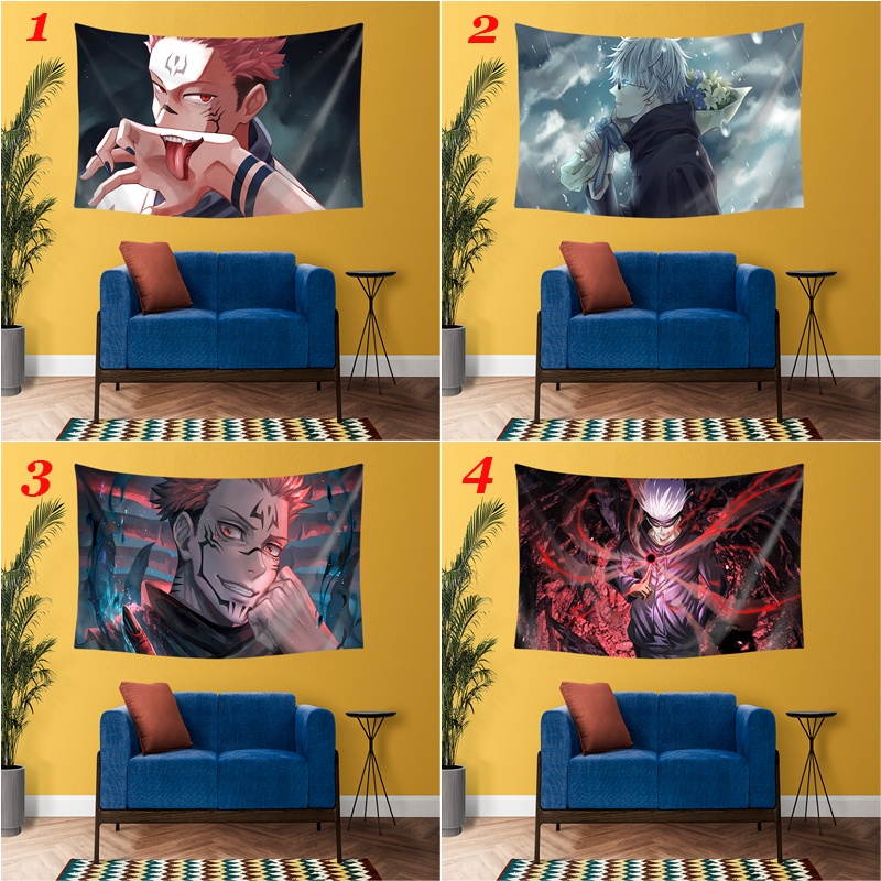 Thảm Treo Tường Trang Trí In Hình Jujutsu Kaisen