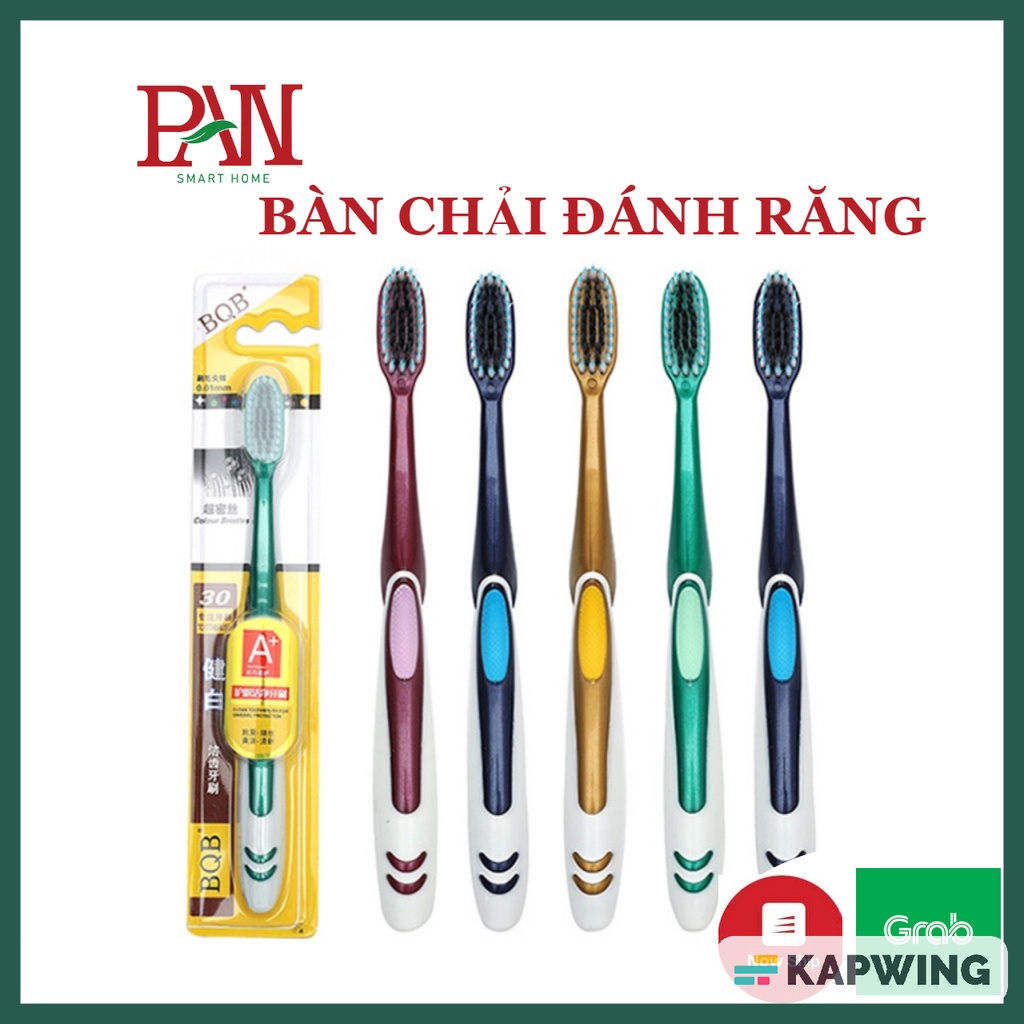Bàn chải đánh răng BQB than tre hoạt tính sợi lông siêu mịn mềm mại, bảo vệ nướu.