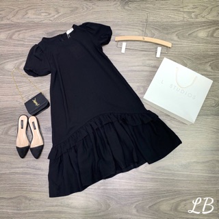 Váy cotton đuôi cá tay bồng