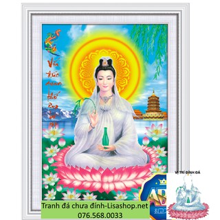 Tranh đính đá PHẬT QUAN ÂM DF462(38x50cm) chưa đính lg1979