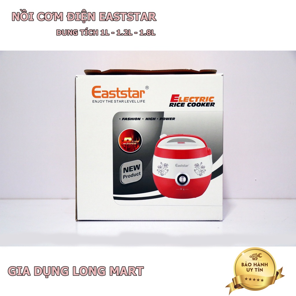 Nồi cơm điện Eaststar 1.2L - 1.8L Công suất 400-700W, Lòng niêu siêu dày nấu cơm ngon Hàng chính hãng BH 12 Tháng