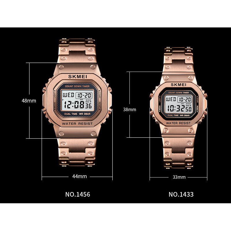 Đồng Hồ Điện Tử SKMEI Chống Nước Dây Thép Không Gỉ Thời Trang Cho Nam