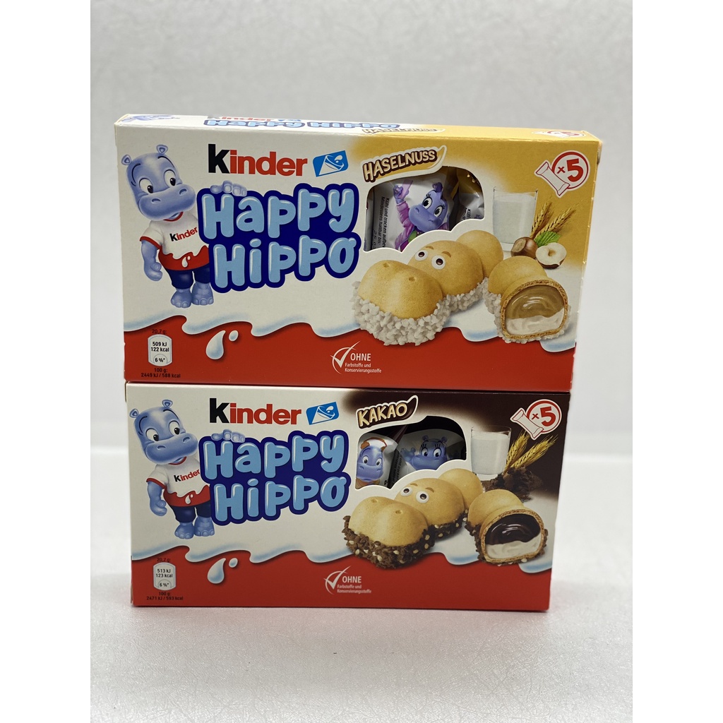 Bánh Socola Kinder Happy Hippo hộp 5 chiếc - Đức
