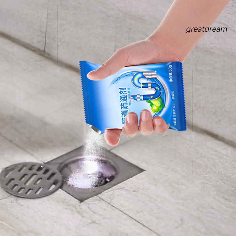 ❁Grx❁Bột Vệ Sinh Ống Thoát Nước Bồn Rửa Chén 50g