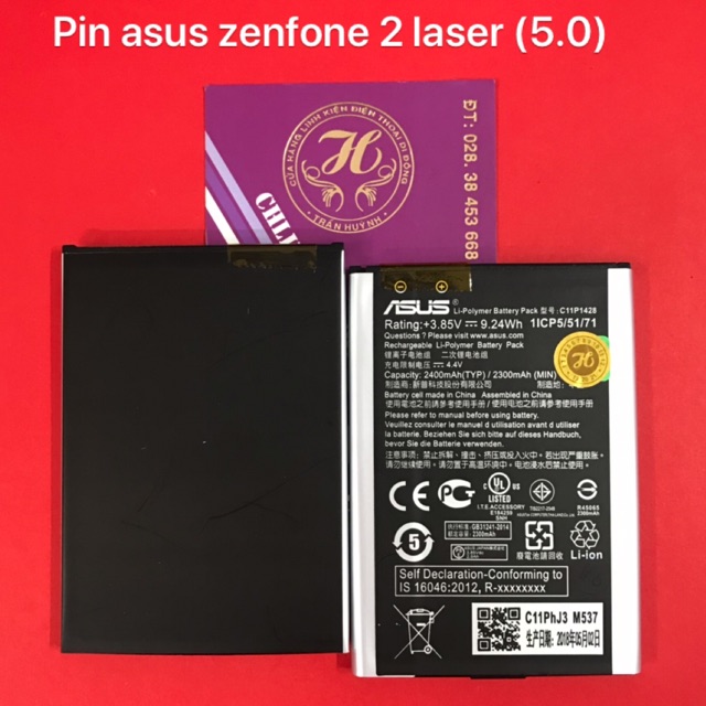 pin ASUS Zenfone 2 Laser (5.0) kí hiệu trên pin : C111428 / ZE500KL / ZE500KG