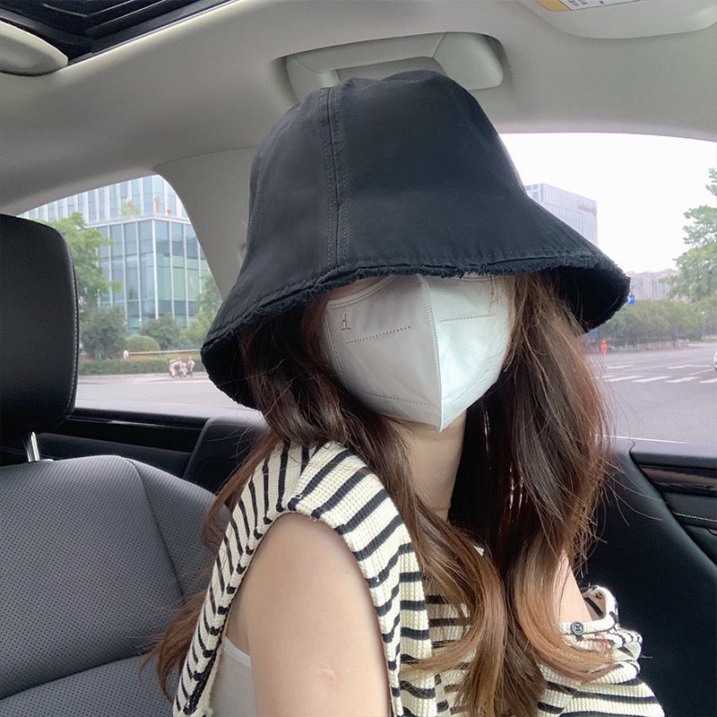 Nón Tai Bèo Chống Nắng Màu Trơn Phối Ren Tua Rua Thời Trang Hàn Quốc Cho Nữ