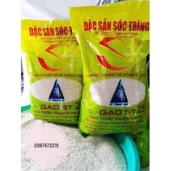 Gạo ST25 đặc sản Sóc Trăng thơm ngon dẻo bao 10kg, bao 5kg