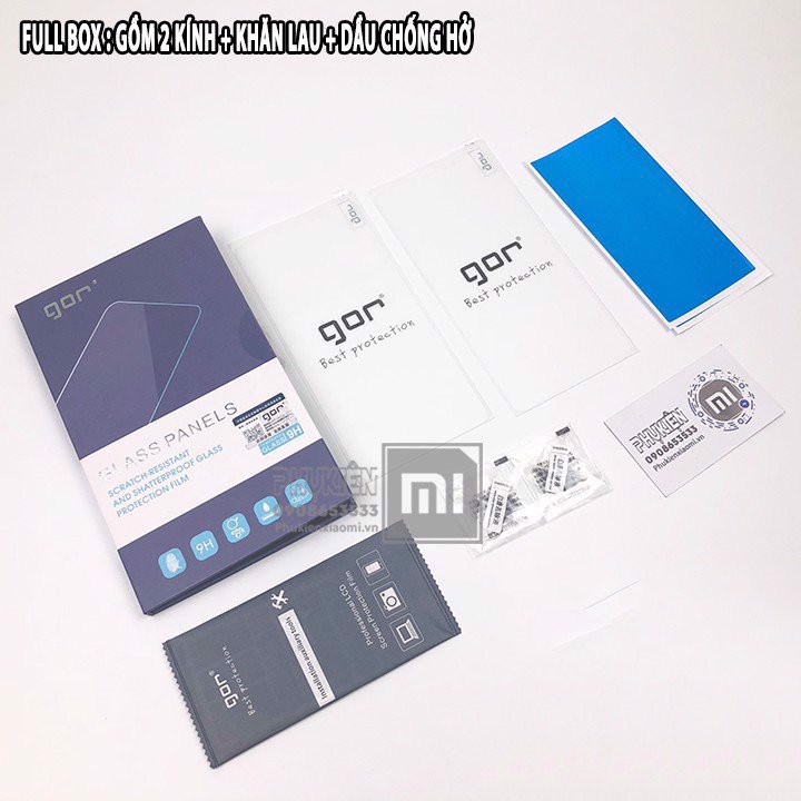 Bộ 2 miếng kính cường lực Gor cho Xiaomi Redmi K20 / K20 Pro / Mi 9T- Full Box