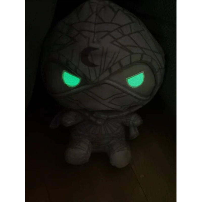 Marvel 20cm Moon Knight Plush Toys Luminous Eyes Soft Stuffed Dolls Gift For Children