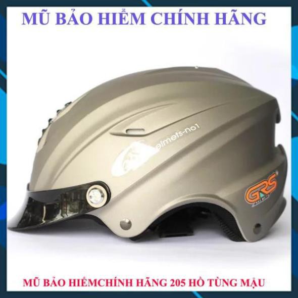 [Chính hãng] Mũ bảo hiểm nửa đầu grs a760 trơn thông gió lớn