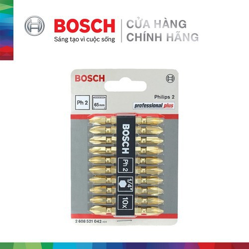 Đầu vặn vít ngắn Bosch (PH2-65mm)