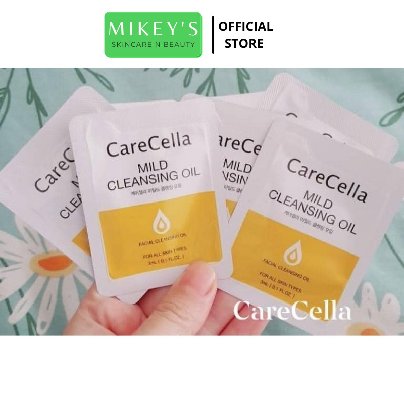 Dầu tẩy trang cho DA DẦU Carecella Mikeybeauty92 cho cả Da Dầu Mụn, Da Nhạy Cảm dịu nhẹ Hàn Quốc (Set 10 miếng)