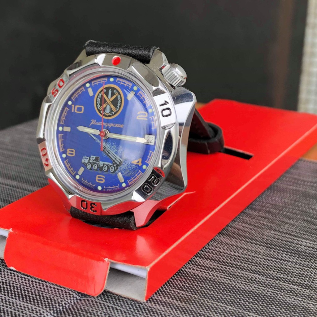 Đồng hồ nam Vostok máy cơ lên giây, size mặt 40, size dây 18. chống nước 3atm, BH 1 năm Đồng hồ Nga Vostok Komandirskie