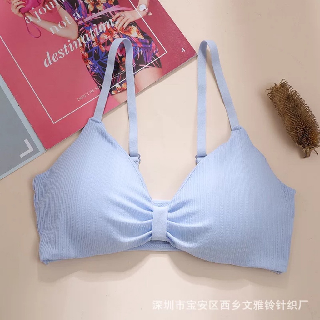 Áo lót không gọng vải lụa mát thiết kế hở lưng quyến rũ cho nữ tuổi teen từ 35-52kg