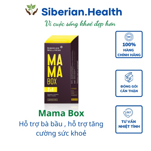 [ Mama box hỗ trợ bà bầu] Thực phẩm bảo vệ sức khỏe MAMA BOX – 30 gói/hộp – 3 viên nang, 2 viên nén/túi