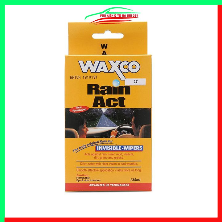 Dung dịch chống bám nước mưa xe WAXCO Malaysia dung tích 125ml