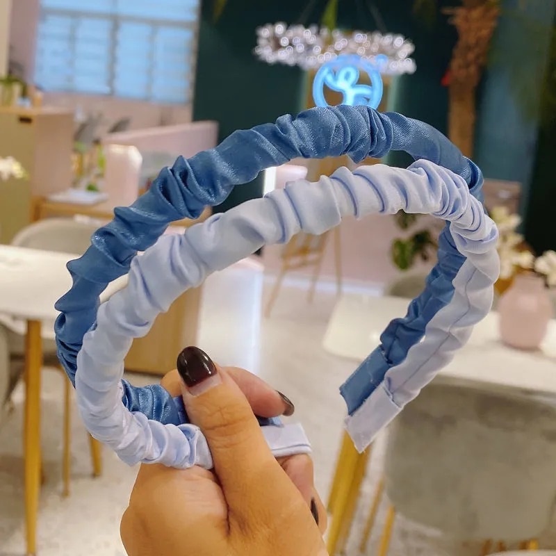 Băng Đô Cài Tóc Vải Xếp Ly Đơn Giản Thời Trang Hàn Quốc