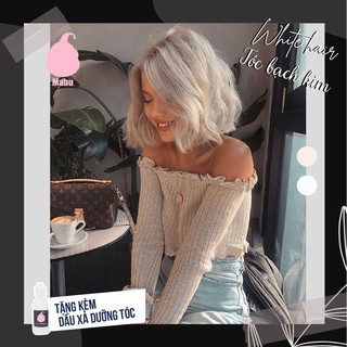 SET Thuốc Nhuộm Tóc Màu Bạch Kim Không Hại Tóc Chuẩn Salon Cao Cấp Tặng Kèm Bộ Dụng Cụ Và Dầu Xả Dưỡng Tóc