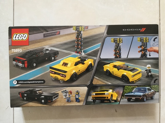 Lego Speed Champions 75893 - Bộ xếp hình Lego Xe đua 2018 Dodge Challenger SRT Demon và 1970 Dodge Charger R/T