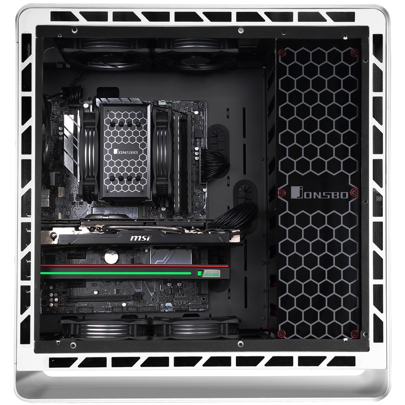 Bộ 3 Quạt Tản Nhiệt JONSBO VF-1 80mm Hiệu Ứng Ánh Sáng RGB Tắt tiếng làm mát card đồ họa phụ trợ