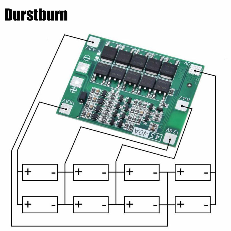 Bảng Mạch Bảo Vệ Pin Lithium 3s/4s 25a 40a 60a 18650 Bms 11.1 V 12.6v/14.8v 16.8v 18.1 Tiện Dụng 