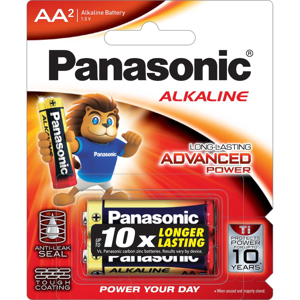 Vỉ Pin kiềm Panasonic Alkaline AA LR6T/2B-V (2 viên) – Hàng Chính Hãng