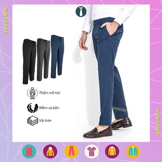 Quần tây nam cao cấp trung niên đen ống suông đẹp vải mềm mịn VN31E