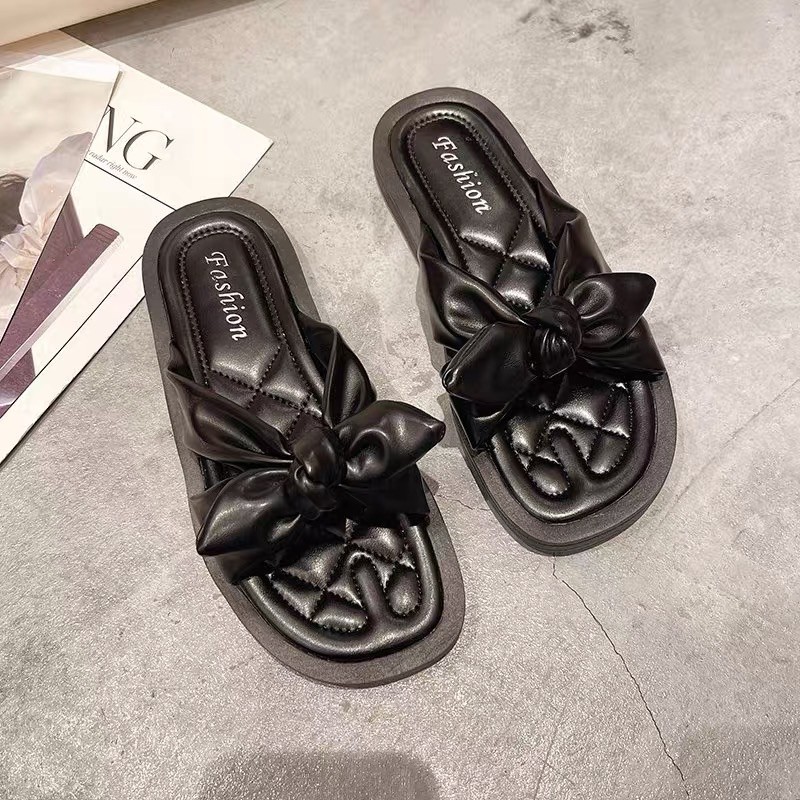 Dép lê da mềm nơ nhí đế kép 2 lớp BIG SIZE 35-42
