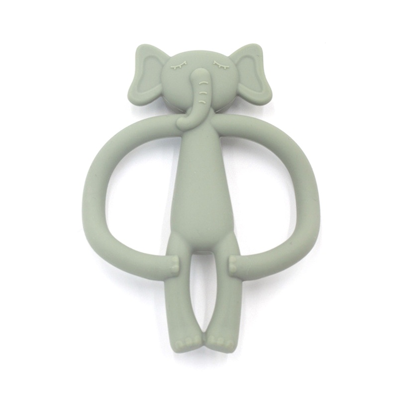 Đồ Chơi Gặm Nướu Hình Chú Voi Bằng Silicone Không BPA Dành Cho Trẻ Sơ Sinh