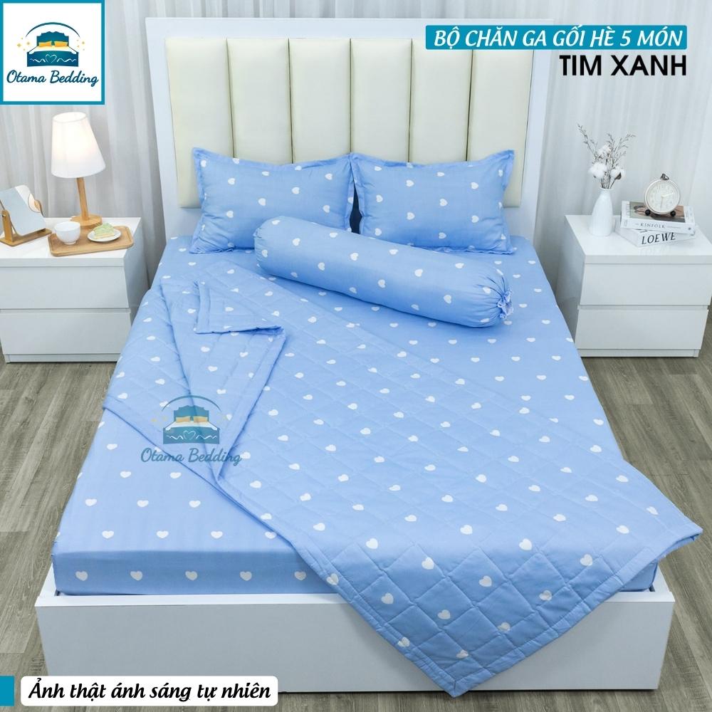 Bộ drap giường 5 món chăn ga gối bo chun poly hàn quốc cao cấp - Otama Bedding | BigBuy360 - bigbuy360.vn