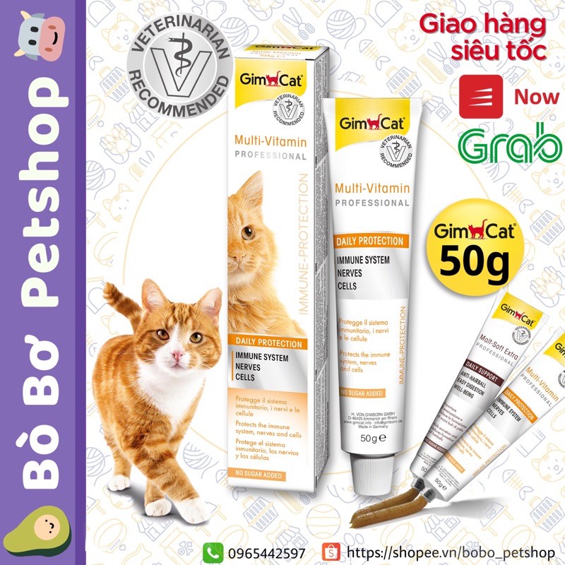 Gel dinh dưỡng cho mèo GimCat Multi-Vitamin - bổ sung vitamin 50r