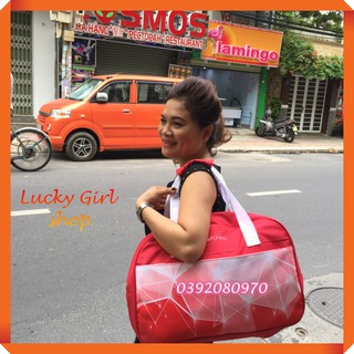 Túi xách du lịch pond’s màu đỏ nam nữ size 4613cm - lucky girl shop