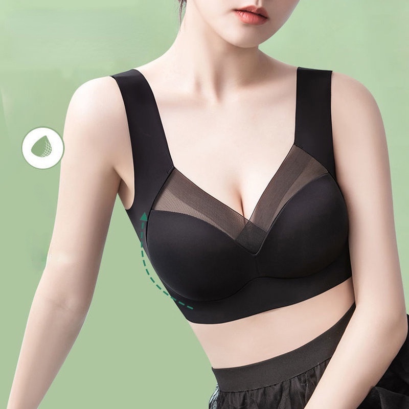 Áo ngực TAKETALK cổ chữ V sâu không đường may màu sắc đơn giản cao cấp size L-3XL