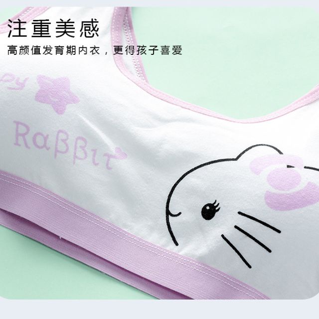Áo Lót Cho Bé Gái Tuổi Dậy Thì, Áo Ngực Học Sinh có đệm chất liệu cotton thoáng mát freesize 28-50kg