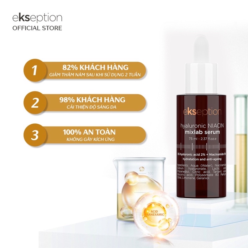 Serum giảm mụn, xóa thâm Ekseption Hyaluronic Niacin