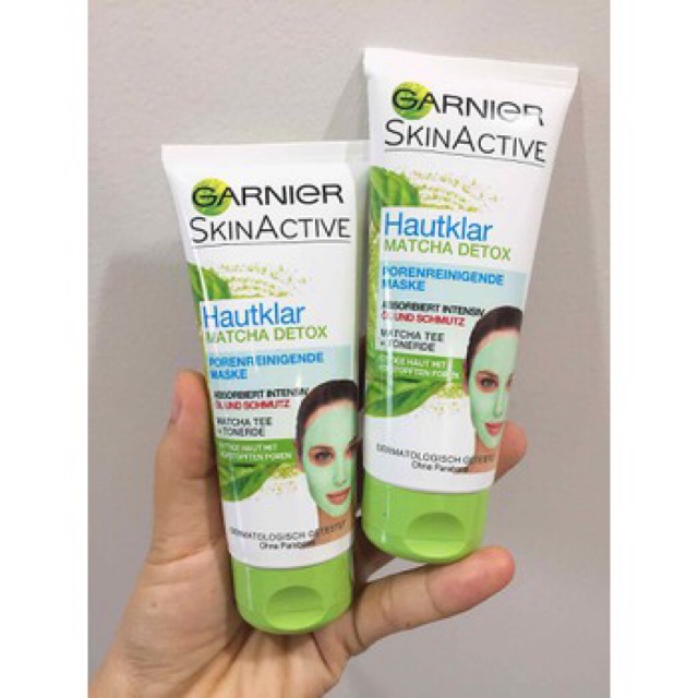 MẶT NẠ THẢI ĐỘC LÀM SÁNG DA GARNIER TỪ TRÀ XANH MATCHA VÀ ĐẤT SÉT KAOLIN