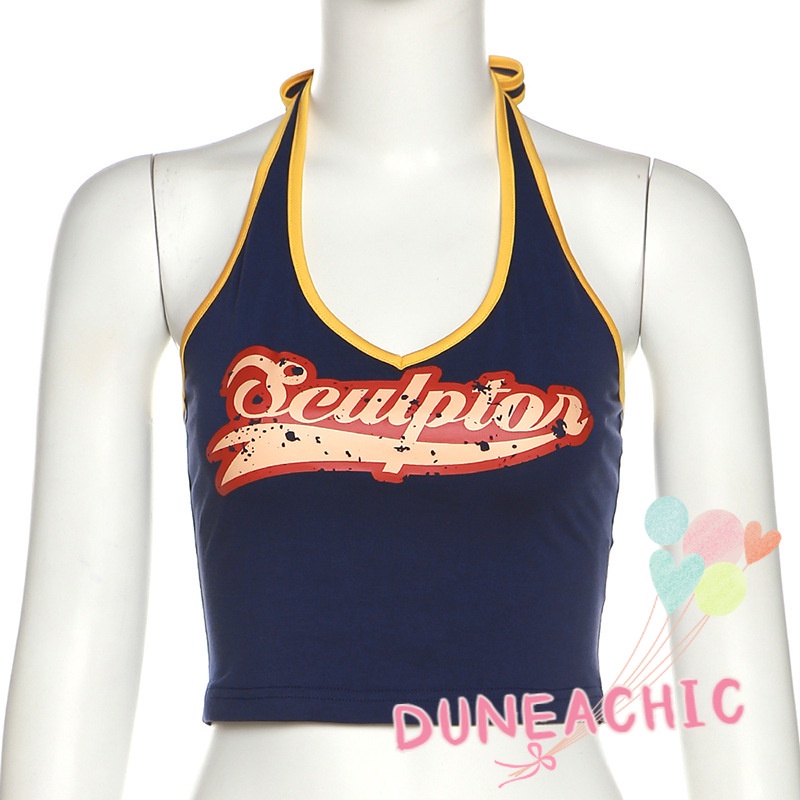 DUNEA Áo Tank Top Hoạ Tiết In Hợp Thời Trang Cho Nữ