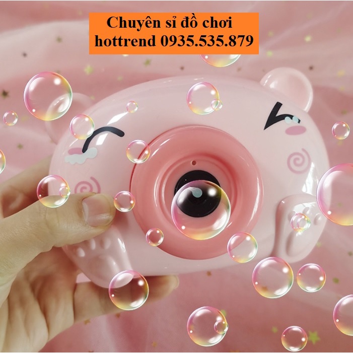 MÁY THỔI BONG BÓNG TỰ ĐỘNG HÌNH MÁY ẢNH SIÊU KUTE AN TOÀN CHO BÉ