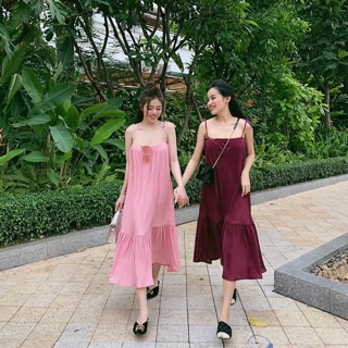 Đầm maxi dập li