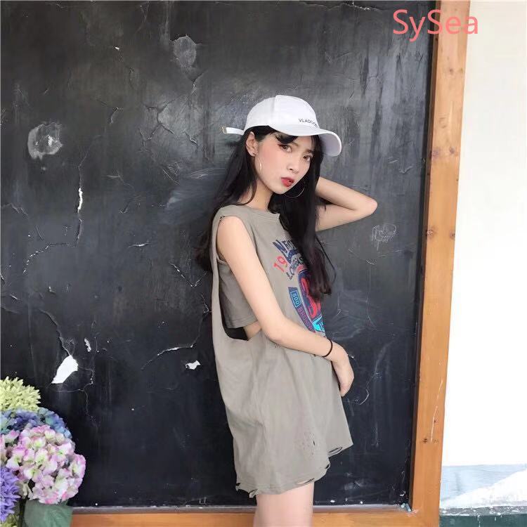 Áo Ba Lỗ Dáng Rộng Thiết Kế Đơn Giản Năng Động