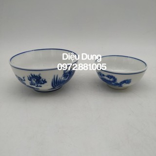 Bát cơm thờ men lam (giá 1 cái )