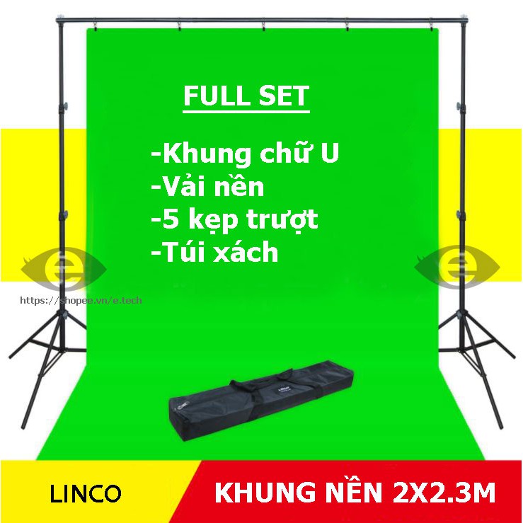 Khung treo phông nền chữ U cao cấp LINCO 2m x 2.3m