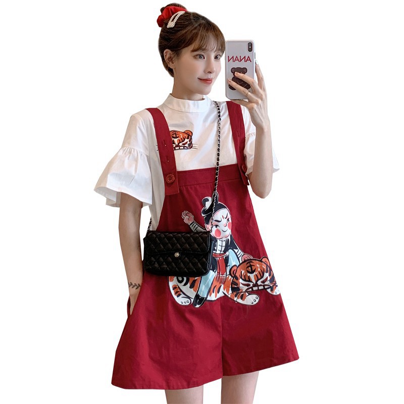 Quần Yếm Xòe Denim Siêu Xịn