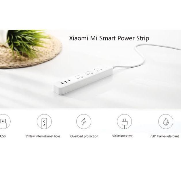 Ổ Cắm Điện Xiaomi Mi Smart Power 3 Usb Port 2a Màu Trắng