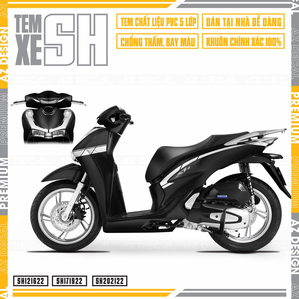 Tem Rời Xe SH 2012 - 2022 Cách Điệu | SH22 | Decal Chế Cao Cấp Chống Thấm Nước, Khuôn Sẵn Dễ Sử Dụng