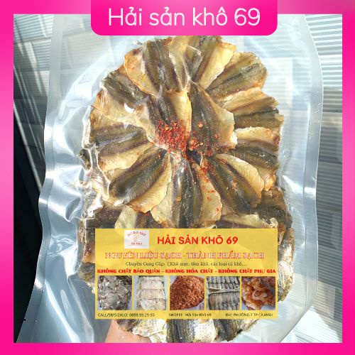 Khô Cá Chỉ Vàng, Đặc sản Cà Mau, Ép chân không gói 500g - Hải sản khô 69.