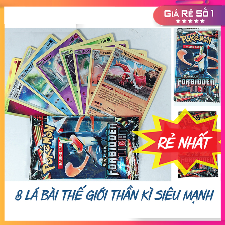 Thẻ Bài Pokemon - 8 Lá Bài Thế Giới Thần Kì Siêu Mạnh E0646 - ĐỒ CHƠI TRẺ EM