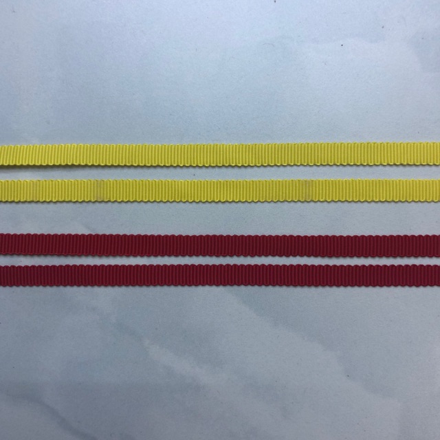 1m Dây Ruy Băng Gân Viền Áo Bản Rộng 5 Ly (0,5cm) Màu Đỏ / Vàng Hàng Công Ty