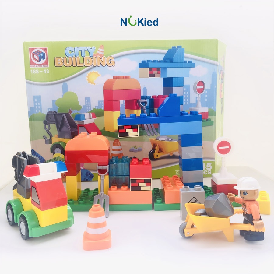 Đồ Chơi Lắp Ráp Lego Mô Hình Khối Xây Dựng Công Trình– Đồ Chơi Sáng Tạo Tư Duy Trẻ - Mảnh Ghép Hạt Lớn Nukied VN