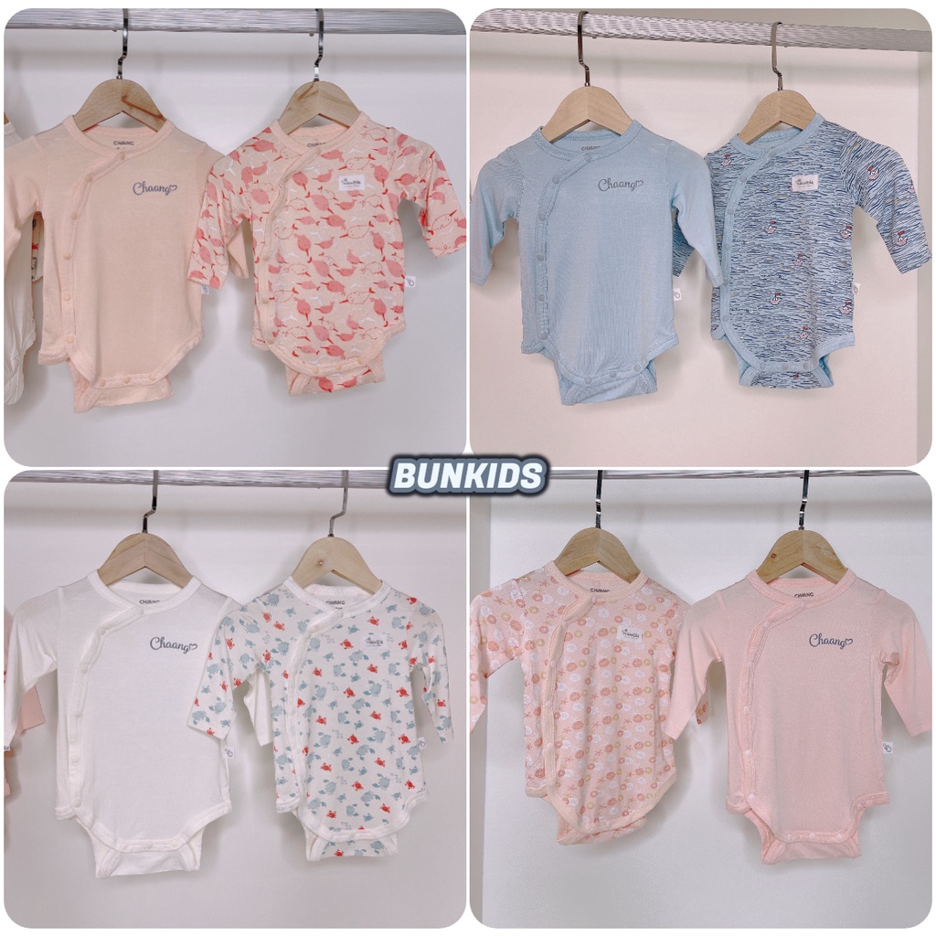 Set 2 Body chip Chaang sơ sinh vải cotton mỏng mặc quanh năm